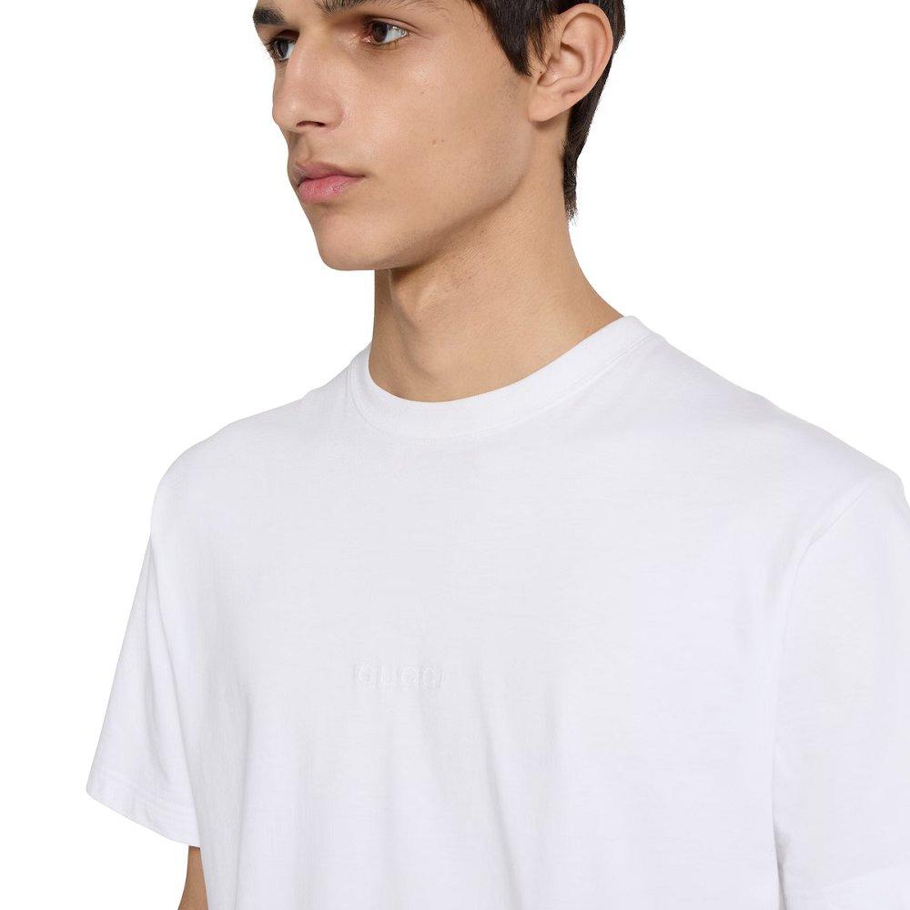 グッチ エンブロイダリー付き コットンジャージー Tシャツ  ‎796395 XJG9V 9692