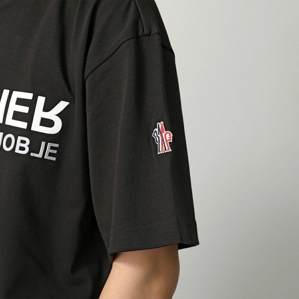 モンクレール グルノーブル 半袖 Tシャツ メンズ ロゴ コットン クルーネック 8C00009 83927 999