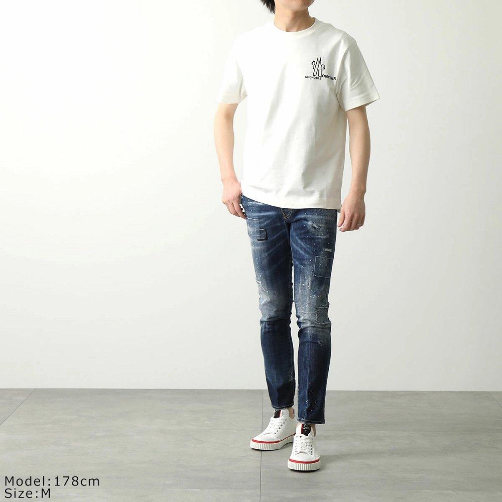 モンクレール後払い グルノーブル 半袖 Tシャツ メンズ ロゴ クルーネック コットン 8C00010 83927