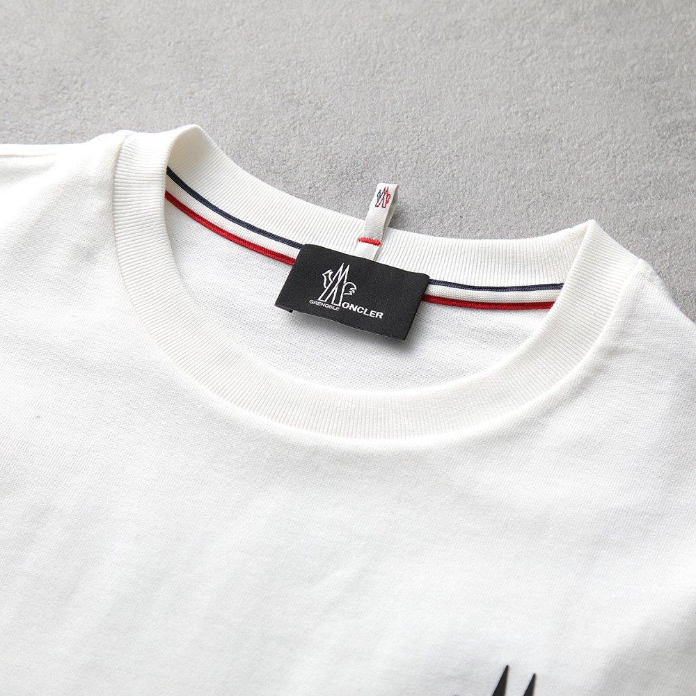 モンクレール後払い グルノーブル 半袖 Tシャツ メンズ ロゴ クルーネック コットン 8C00010 83927