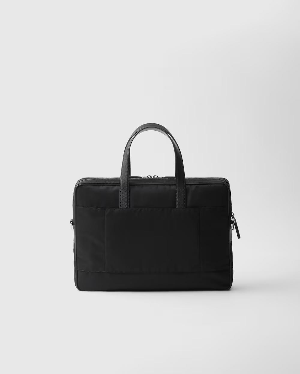 プラダ Re-Nylon xサフィアーノレザー ブリーフケース 2VE005_2DMH_F0002_V_XOO