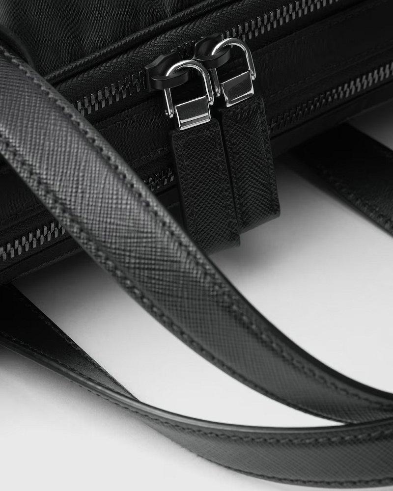 プラダ Re-Nylon xサフィアーノレザー ブリーフケース 2VE005_2DMH_F0002_V_XOO