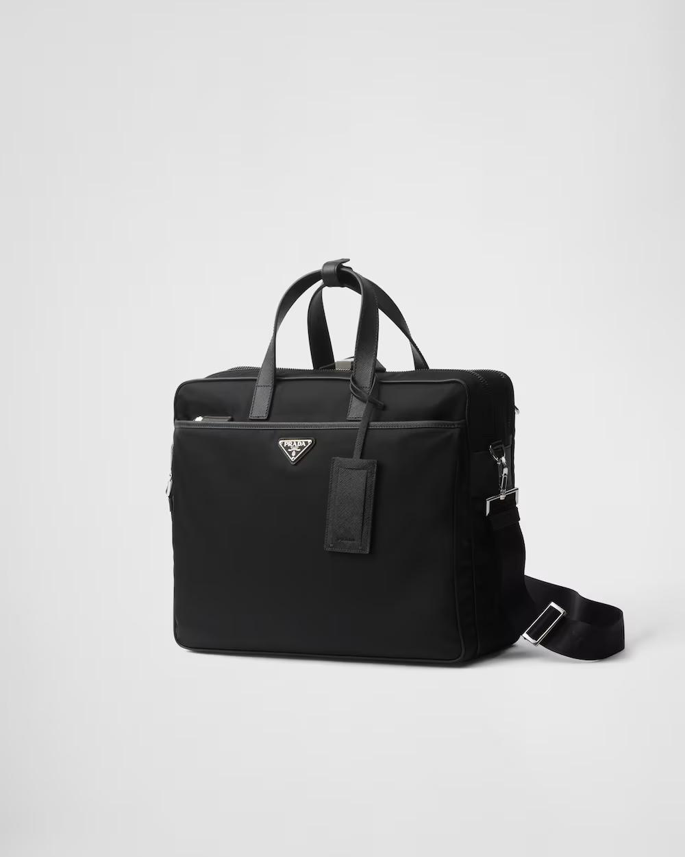 プラダ Re-Nylon xサフィアーノレザー ブリーフケース 2VE015_2DMH_F0002_V_XOO