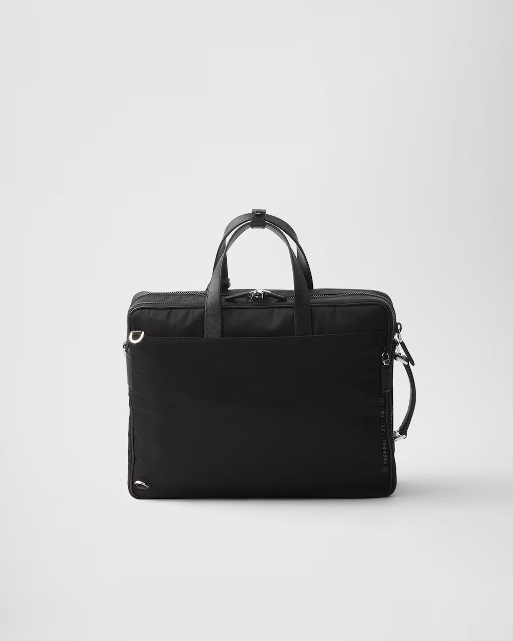 プラダ Re-Nylon xサフィアーノレザー ブリーフケース 2VE015_2DMH_F0002_V_XOO
