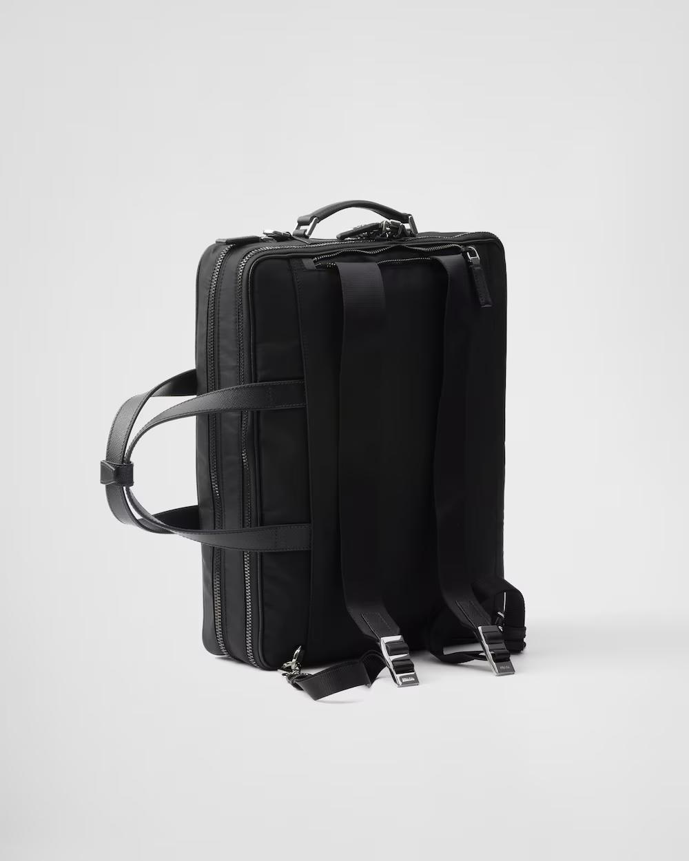 プラダ Re-Nylon xサフィアーノレザー ブリーフケース 2VE015_2DMH_F0002_V_XOO