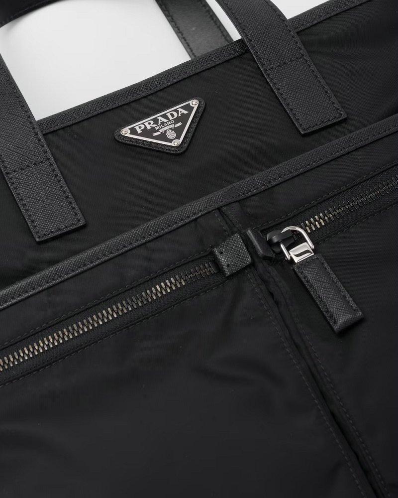 プラダ Re-Nylon xサフィアーノレザー トートバッグ 2VG860_2DMH_F0002_V_XON