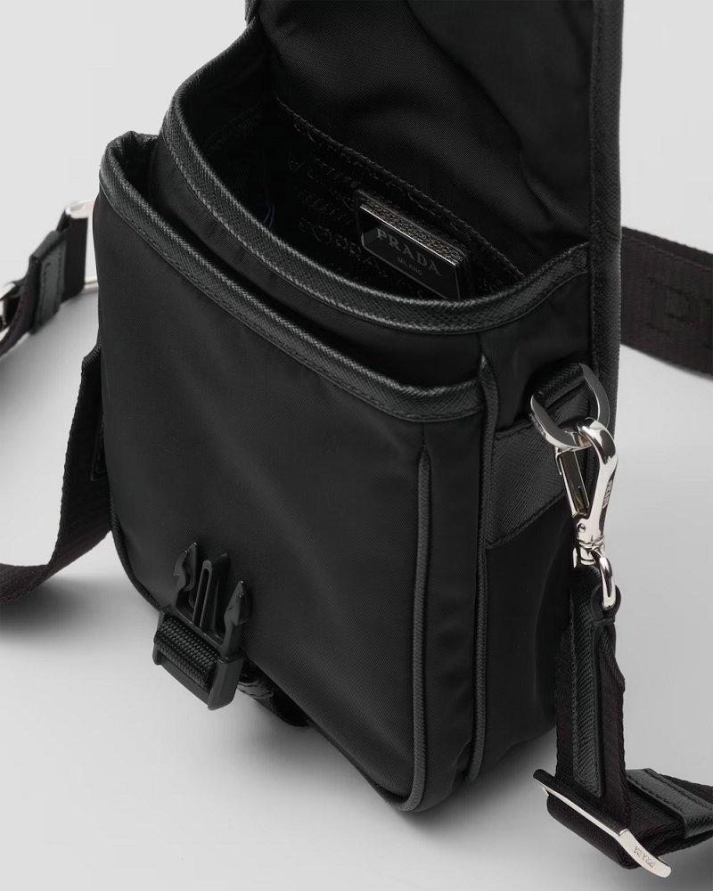 プラダ Re-Nylon xサフィアーノレザー ショルダーバッグ 2VD043_2DMH_F0002_V_XOP