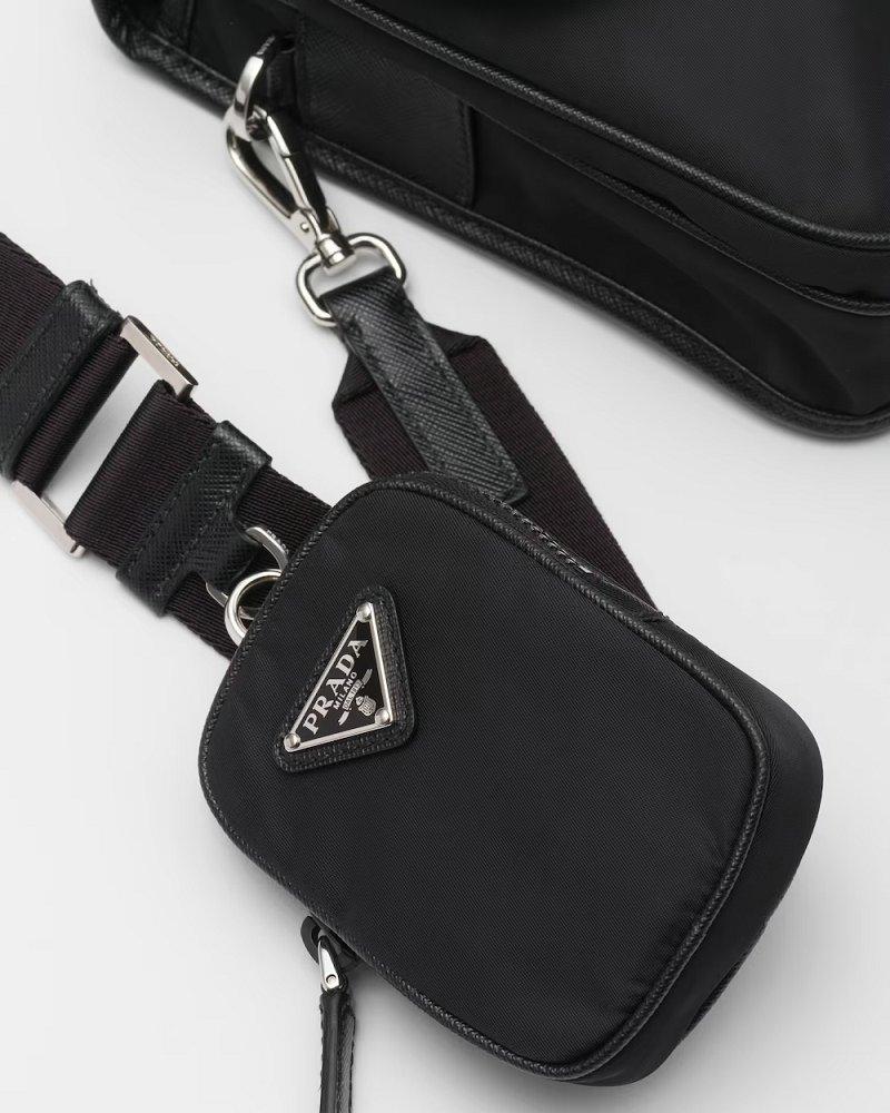 プラダ Re-Nylon xサフィアーノレザー ショルダーバッグ 2VD043_2DMH_F0002_V_XOP