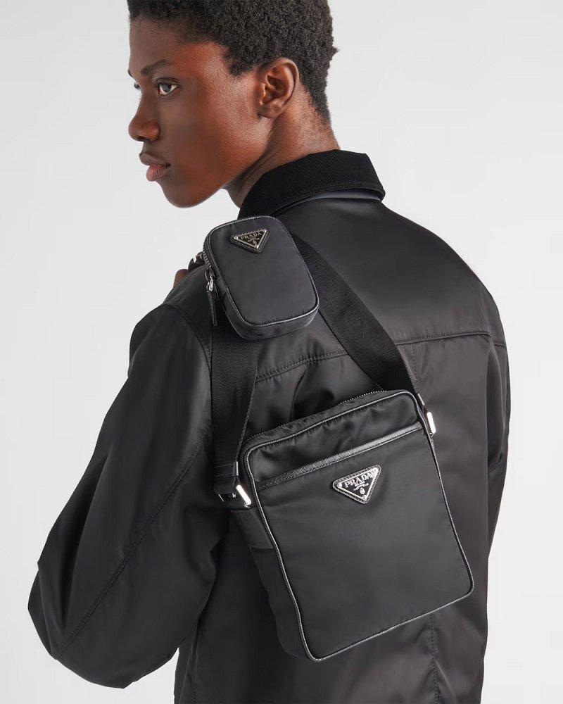 プラダ Re-Nylon xサフィアーノレザー ショルダーバッグ 2VH112_2DMH_F0002_V_XOP