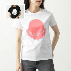 モンクレール代引き Tシャツ レディース 半袖 クルーネック カットソー ロゴ刺繍 アイコン ロゴT コットン 8C00014 829HP