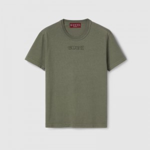 グッチ エンブロイダリー コットンジャージー Tシャツ 798764 XJGUE 3240