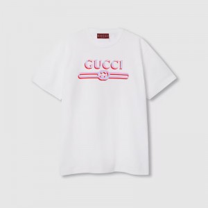 グッチ コットンジャージー プリント Tシャツ 788093 XJG1J 9082