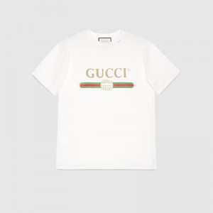 GUCCI ロゴ オーバーサイズ コットン Tシャツ 457095 X5L89 9234