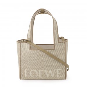ロエベ FONT TOTE MEDIUM BAG トートバッグ 2WAY ベージュ レディース alf1b61x11 2370