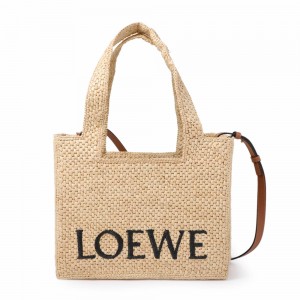 ロエベ FONT TOTE MEDIUM BAG トートバッグ 2WAY ショルダーバッグ ベージュ レディース a685b61x05 2123