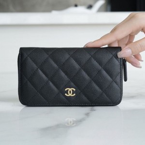 シャネル クラシック ロング ジップ ウォレット ブラック A50097