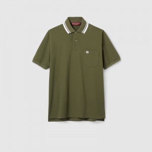 グッチ後払い エンブロイダリー コットンピケ ポロTシャツ 795174 XJHHM 3266