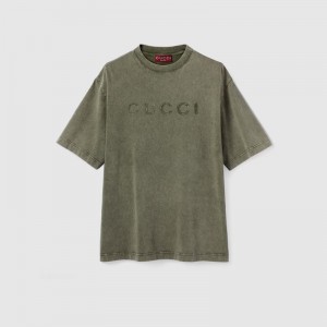 グッチ代引き プリント コットンジャージー Tシャツ 798115 XJHDF 3266