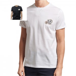 モンクレール 8C00076 8390Y クルーネックメンズ 半袖 Tシャツ カットソー アイコンパッチ コットン