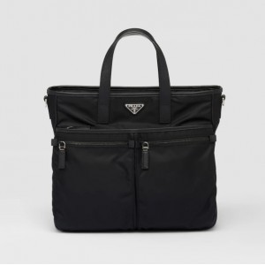プラダ Re-Nylon xサフィアーノレザー トートバッグ 2VG860_2DMH_F0002_V_XON