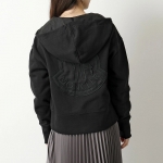 モンクレール パーカー MAGLIA レディース スウェット ジップアップ フーディー アイコンパッチ ショート丈 8G73100 V8144 999