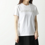 モンクレール 半袖 Tシャツ レディース カットソー ロゴT アイコンパッチ クルーネック コットン 8C00013 829FB