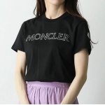 モンクレール 半袖 Tシャツ レディース カットソー ロゴT アイコンパッチ クルーネック コットン 8C00013 829FB