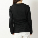 モンクレール Tシャツ レディース 長袖 フロッキープリント ロゴT ロンT カットソー クルーネック コットン 8D00005 829FB 999