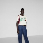 GUCCI リップスティック プリント コットン Tシャツ 17422 XJFHT 9095