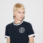 GUCCI エンブロイダリー コットンジャージー Tシャツ 756596 XJFV8 4930