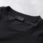 モンクレール マットブラック 半袖 Tシャツ 8C00007 829H8 メンズ カットソー クルーネック コットン ラバーロゴパッチ ロゴT
