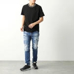 モンクレール 半袖 Tシャツ メンズ コットン レタリングロゴ クルーネック 8C00027 8390T