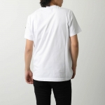 モンクレール マットブラック 半袖 Tシャツ メンズ コットン ロゴ クルーネック 8C00028 89A17