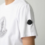 モンクレール マットブラック 半袖 Tシャツ メンズ コットン ロゴ クルーネック 8C00028 89A17