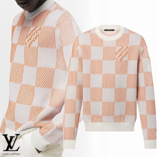 LouisVuitton ダミエ コットンプルオーバー オレンジ 1AFIWP