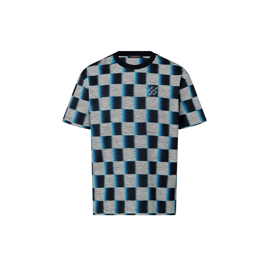 Louis Vuitton ダミエショートスリーブコットンTシャツ 1AFB29