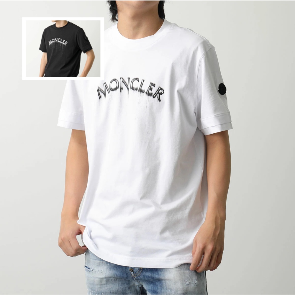 モンクレール代引き Tシャツ メンズ クルーネック 半袖 カットソー ロゴT アイコンパッチ 8C00002 89A17