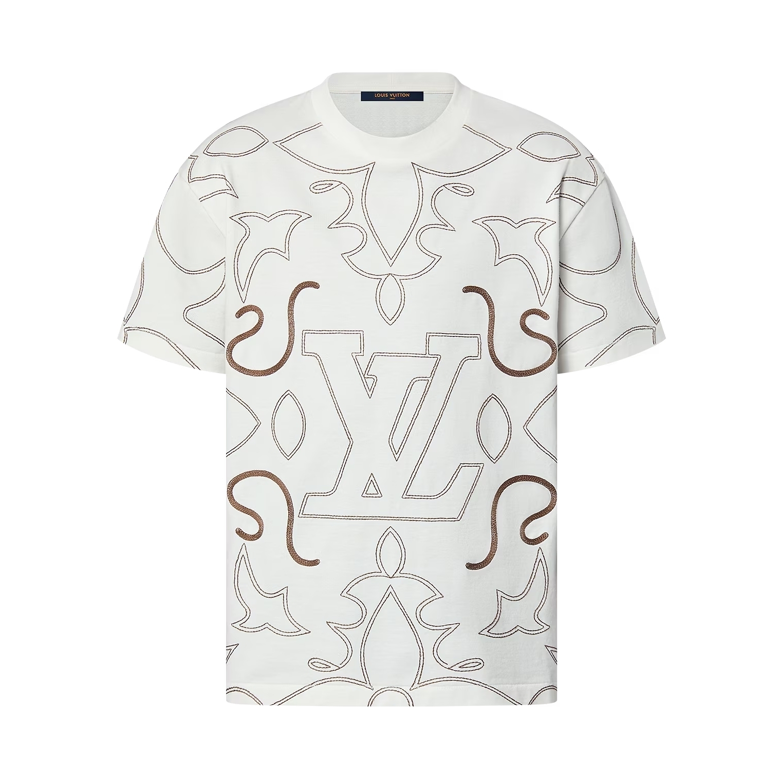 ルイヴィトン グラフィカル コットンTシャツ  ホワイト 1AFWVN