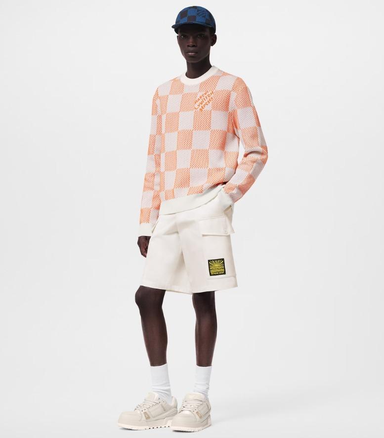 LouisVuitton ダミエ コットンプルオーバー オレンジ 1AFIWP