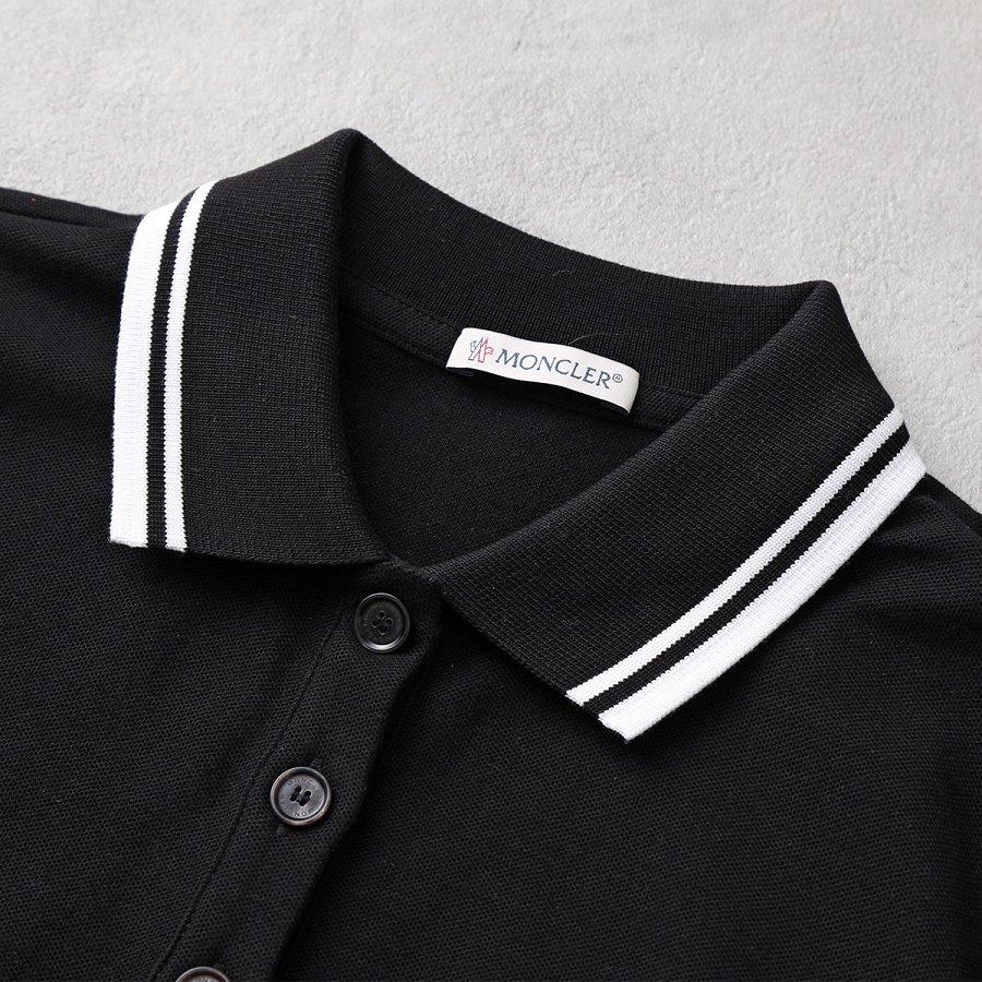 モンクレール代引き ポロシャツ POLO レディース 半袖 アイコンパッチ コットン 鹿の子 8A00002 84720 999