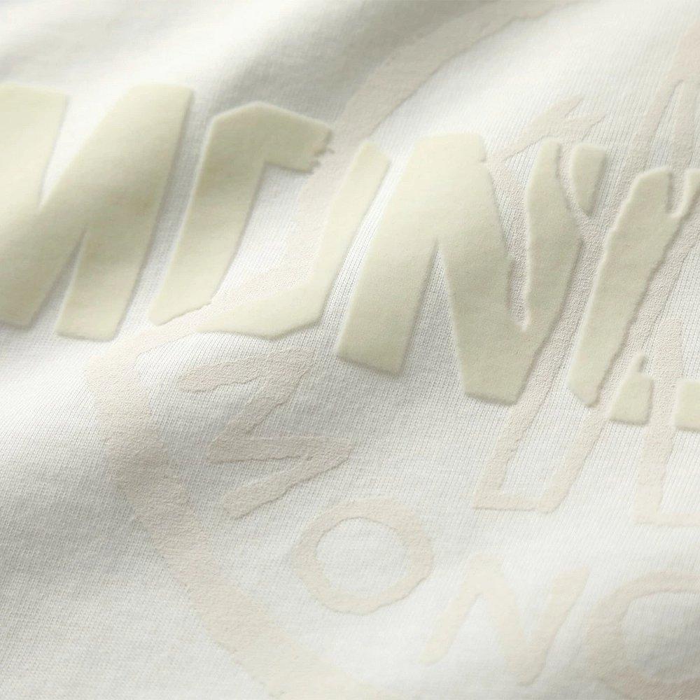 モンクレール カットソー レディース 長袖Tシャツ ロンT ゴム裾 クルーネック アイコンロゴ フロッキープリント コットン 8D00005 829HP