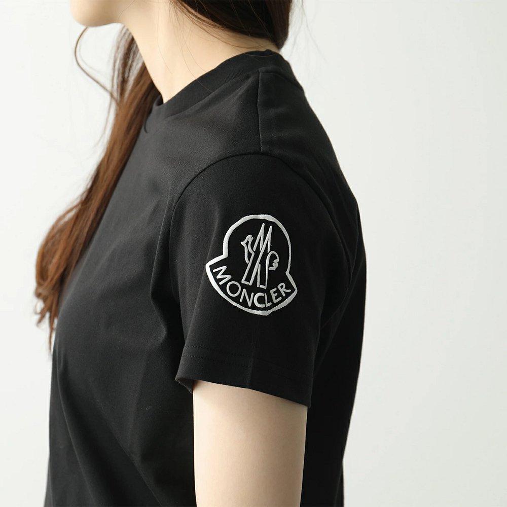 モンクレール Tシャツ レディース クルーネック 半袖 カットソー ロゴT コットン アイコンロゴ 8C00011 809CR