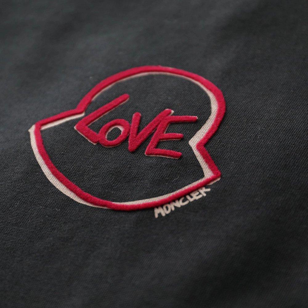 モンクレール半袖 Tシャツ レディース LOVEロゴ ロゴT コットン クルーネック カットソー 8C00018 829FB 999