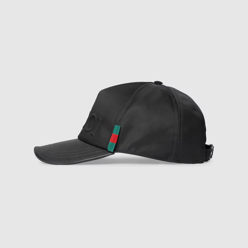 GUCCI ロゴ付き ナイロン ベースボールキャップ ‎813461 4HBD2 1060