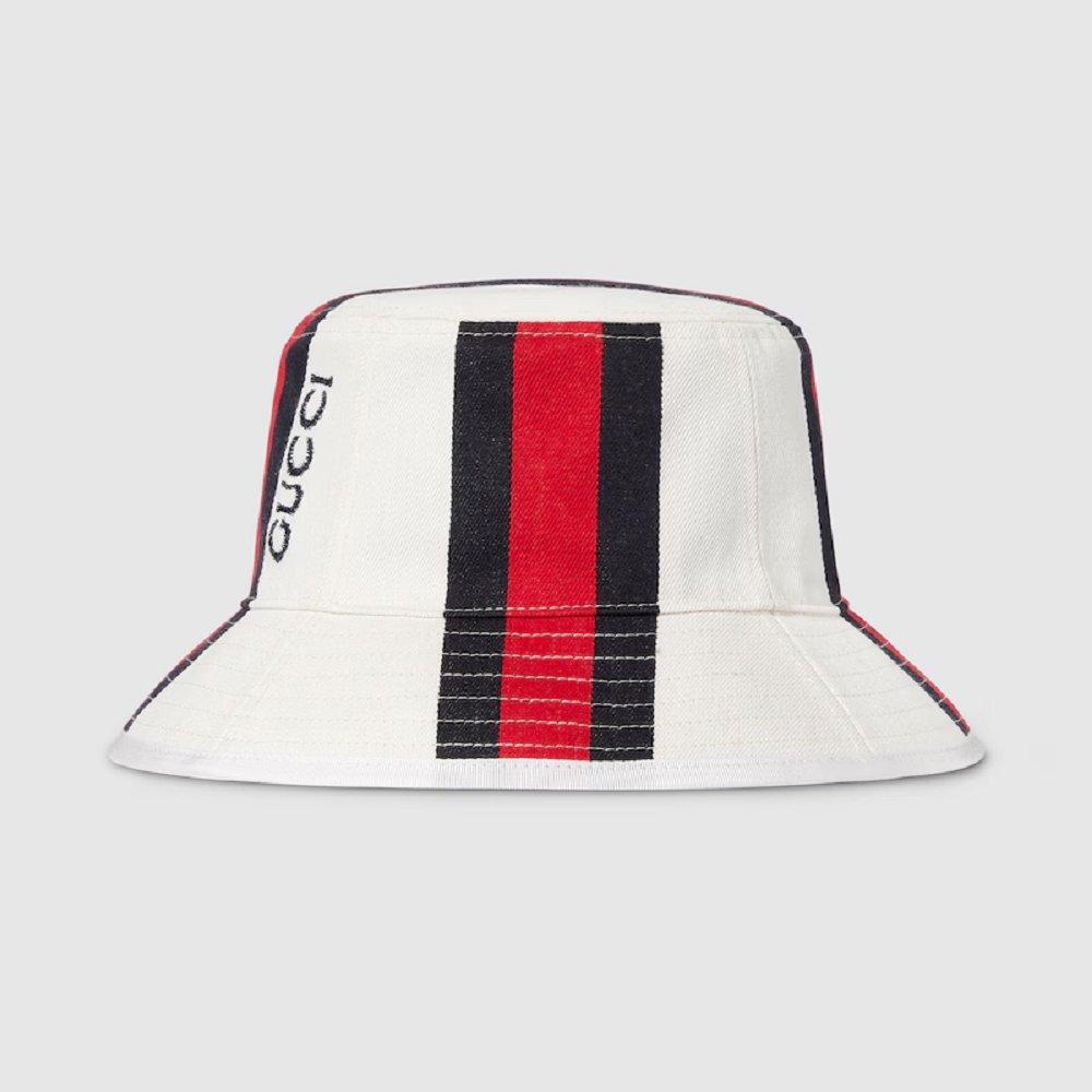 グッチ ウェブ ストライプ バケットハット 788561 4HBAG
