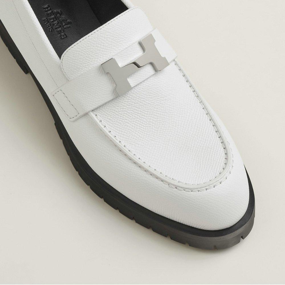 HERMES レディース モカシン ローファー ベージュ H241019Z 90360