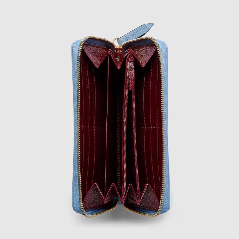 グッチ代引き ダブルG バイカラー ジップアラウンドウォレット 456117 CAO2G 4941