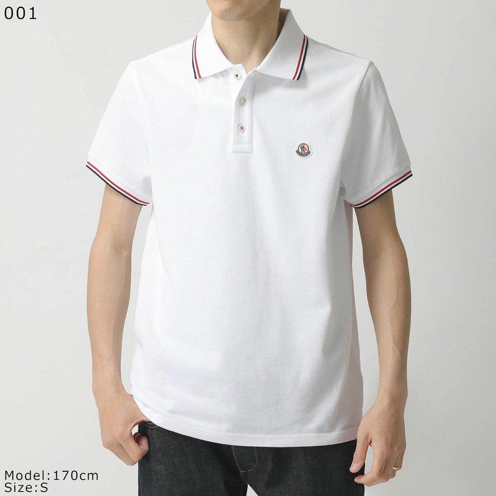 モンクレール代引き POLO 半袖 ポロシャツ ロゴワッペン トリコロールライン メンズ 8A70300 84556