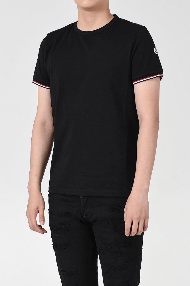 モンクレール Tシャツ MAGLIA メンズ カットソー クルーネック アイコンパッチ トリコロールライン 8C71600 87296