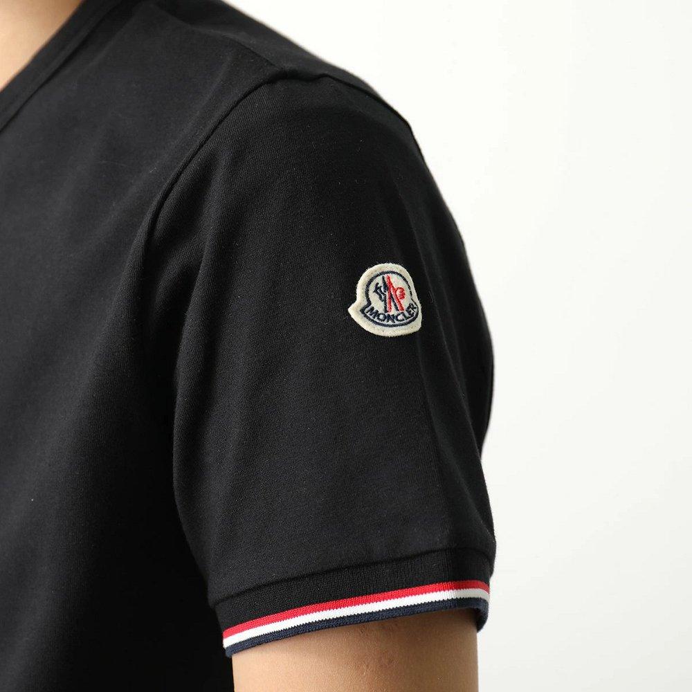 モンクレール Tシャツ MAGLIA メンズ カットソー クルーネック アイコンパッチ トリコロールライン 8C71600 87296